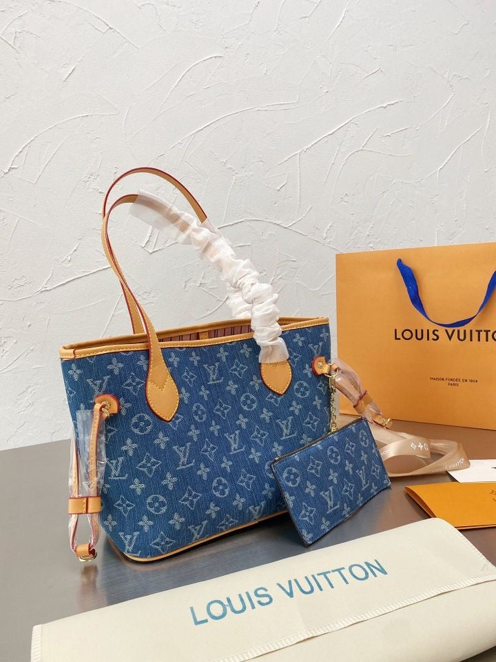 Louis Vuitton Neverfull MM Denim