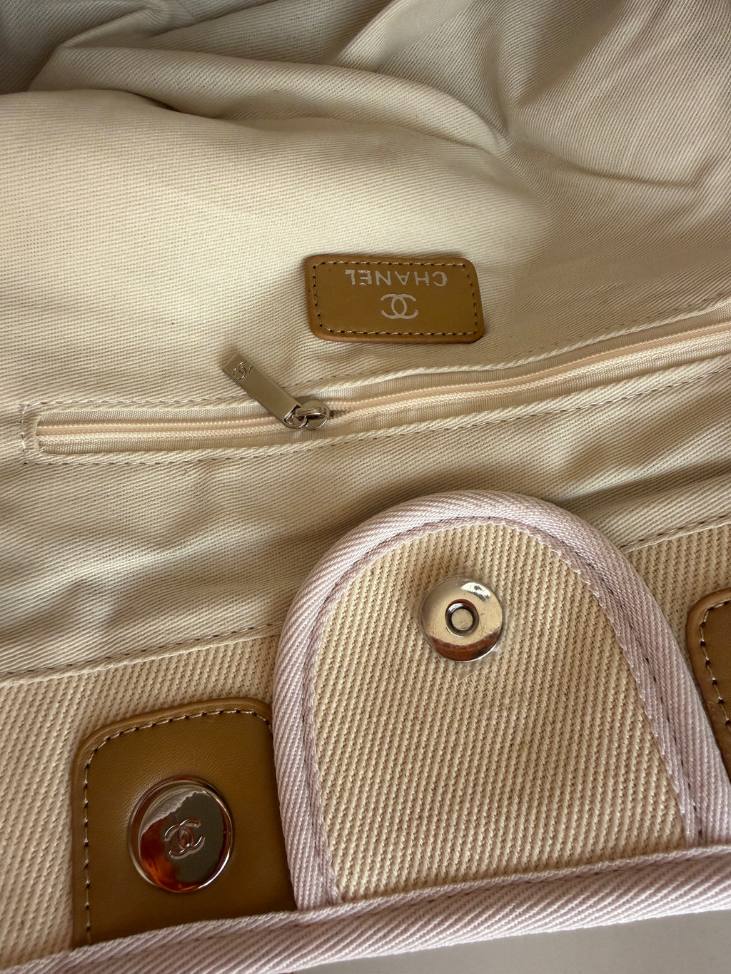 Chanel Deauville Canvas & Pearl Tote Bag