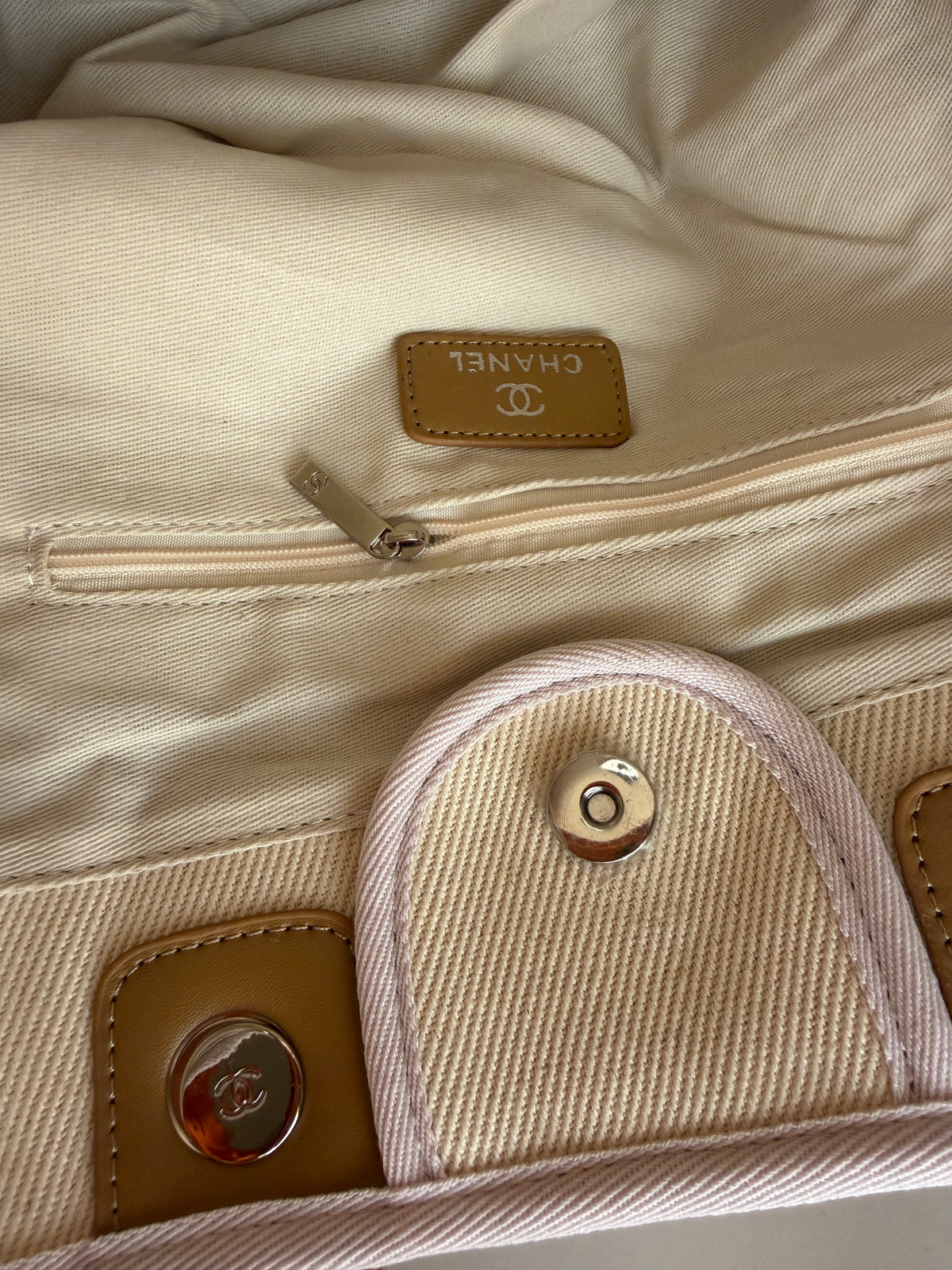 Chanel Deauville Canvas & Pearl Tote Bag