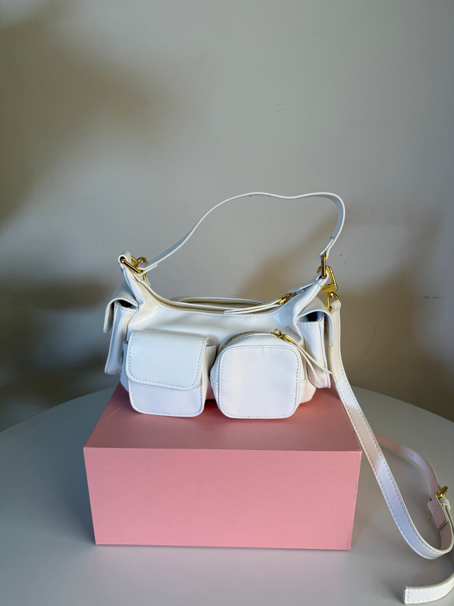 Miu Miu leather pocket shoulder bag