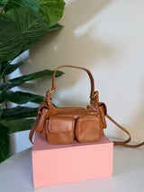 Miu Miu leather pocket shoulder bag