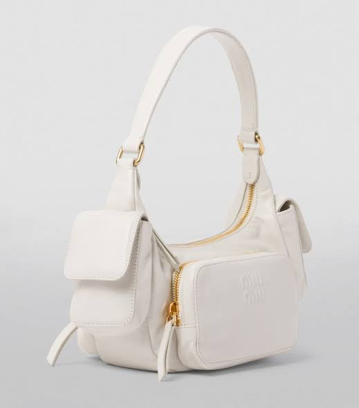 Miu Miu leather pocket shoulder bag