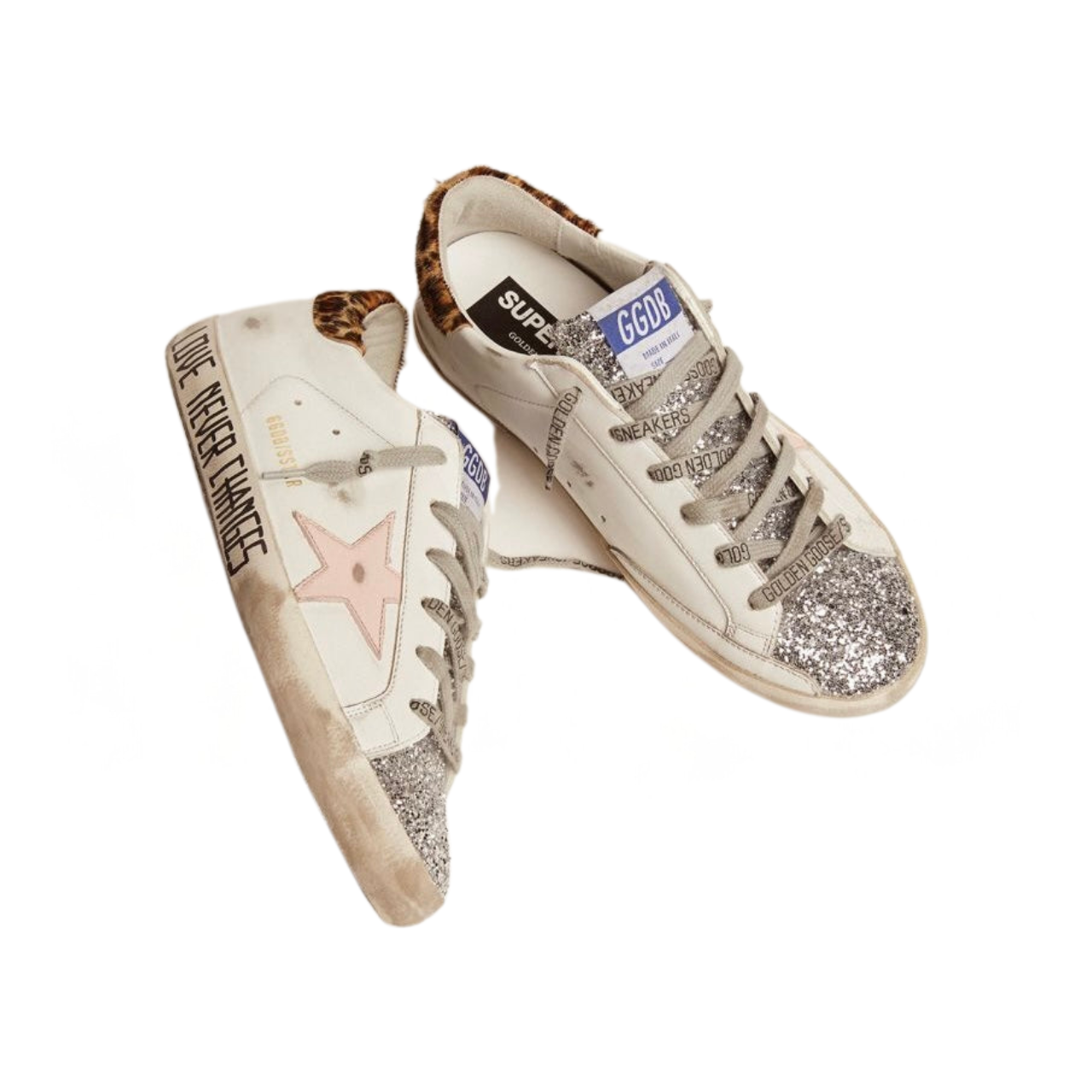 Golden Goose Lace-up flat-bottomed casual round-toed board (Women's)