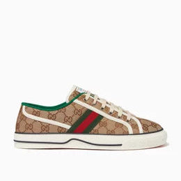 gucci Beige/Ebony GG Canvas Tennis 1977 Sneakers