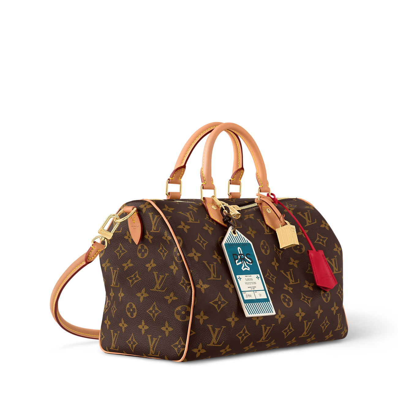 Louis Vuitton Speedy 30 Crafty - red charm PRS tag
