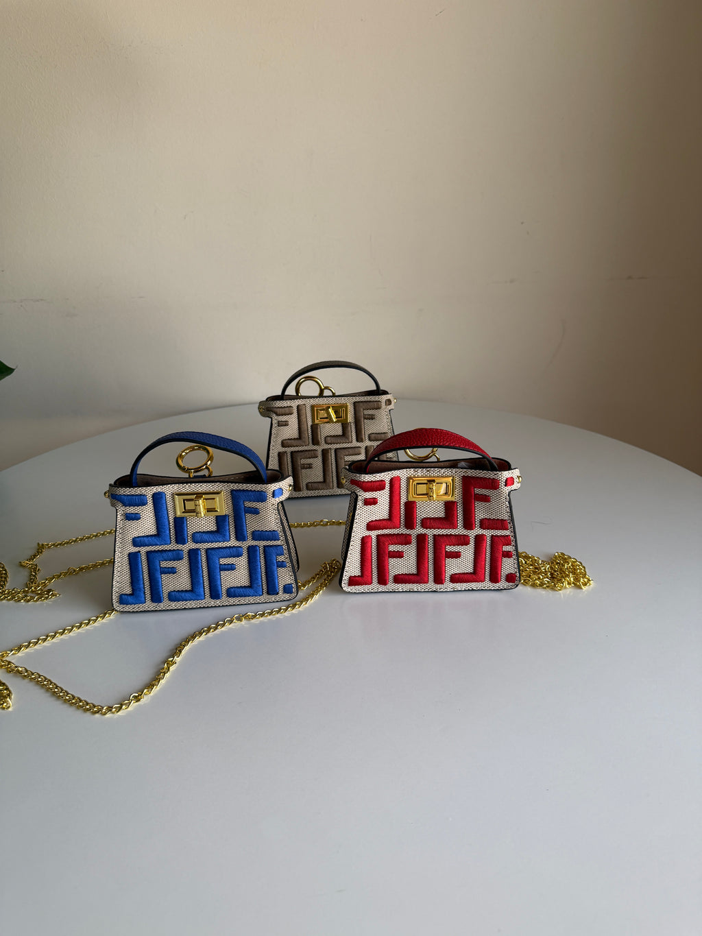 Fendi mini charm bag