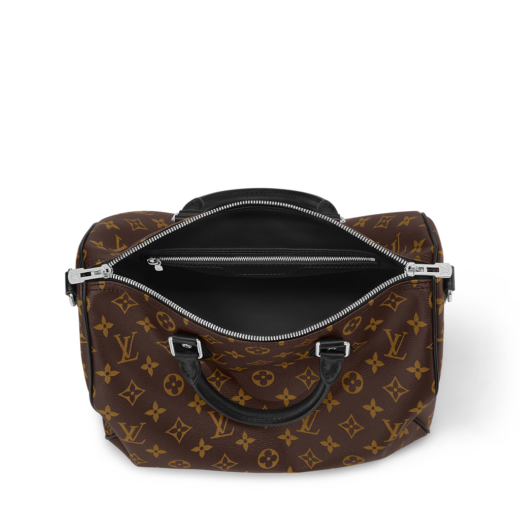Louis Vuitton Speedy 30 Crafty - black and silver accessories
