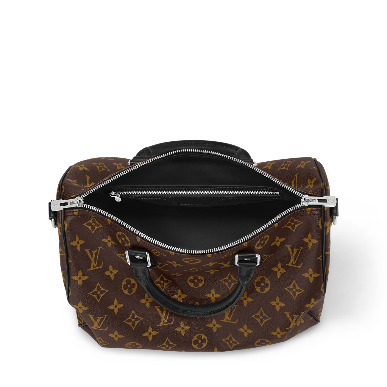 Louis Vuitton Speedy 30 Crafty - black and silver accessories