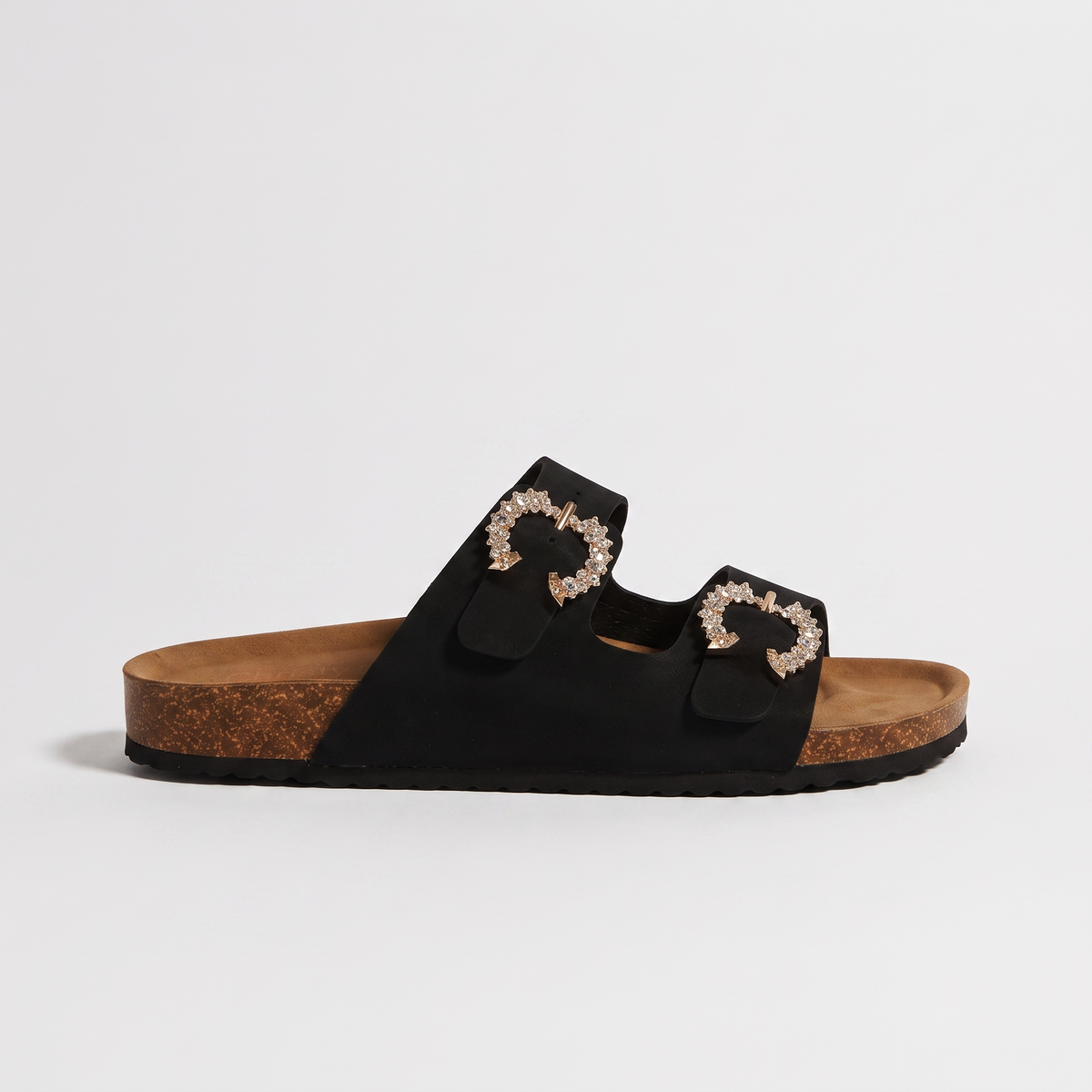 Chrisbella Crystal Slipper (Black)