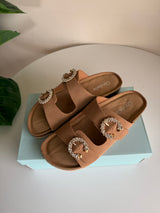 Chrisbella Crystal Slipper ( Biege)