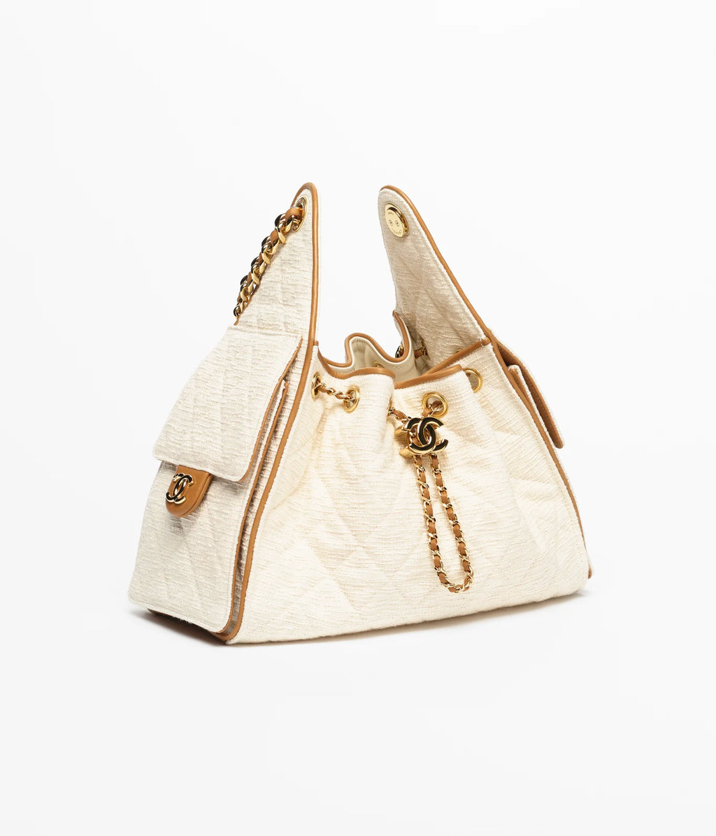 Chanel hobo bag mini off white- havan