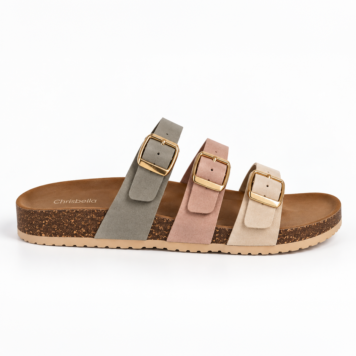 Chrisbella triple Buckle Slipper (Multicolor)