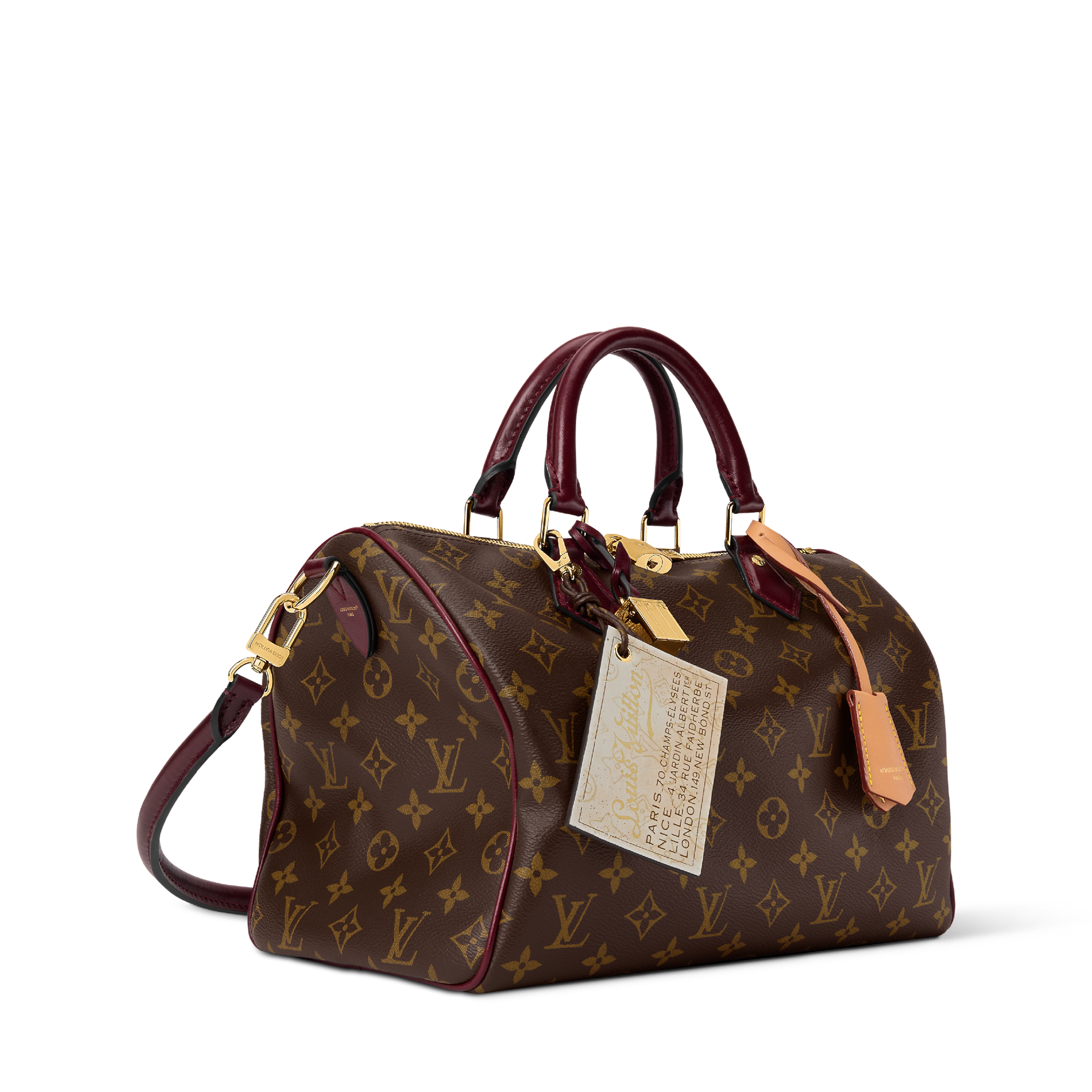 Louis Vuitton Speedy 30 Crafty - burgundy hand