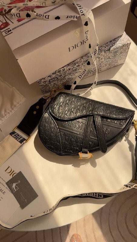 Dior saddle Calfskin (Gold accessories )