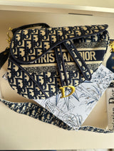 Dior saddle oblique embroidery