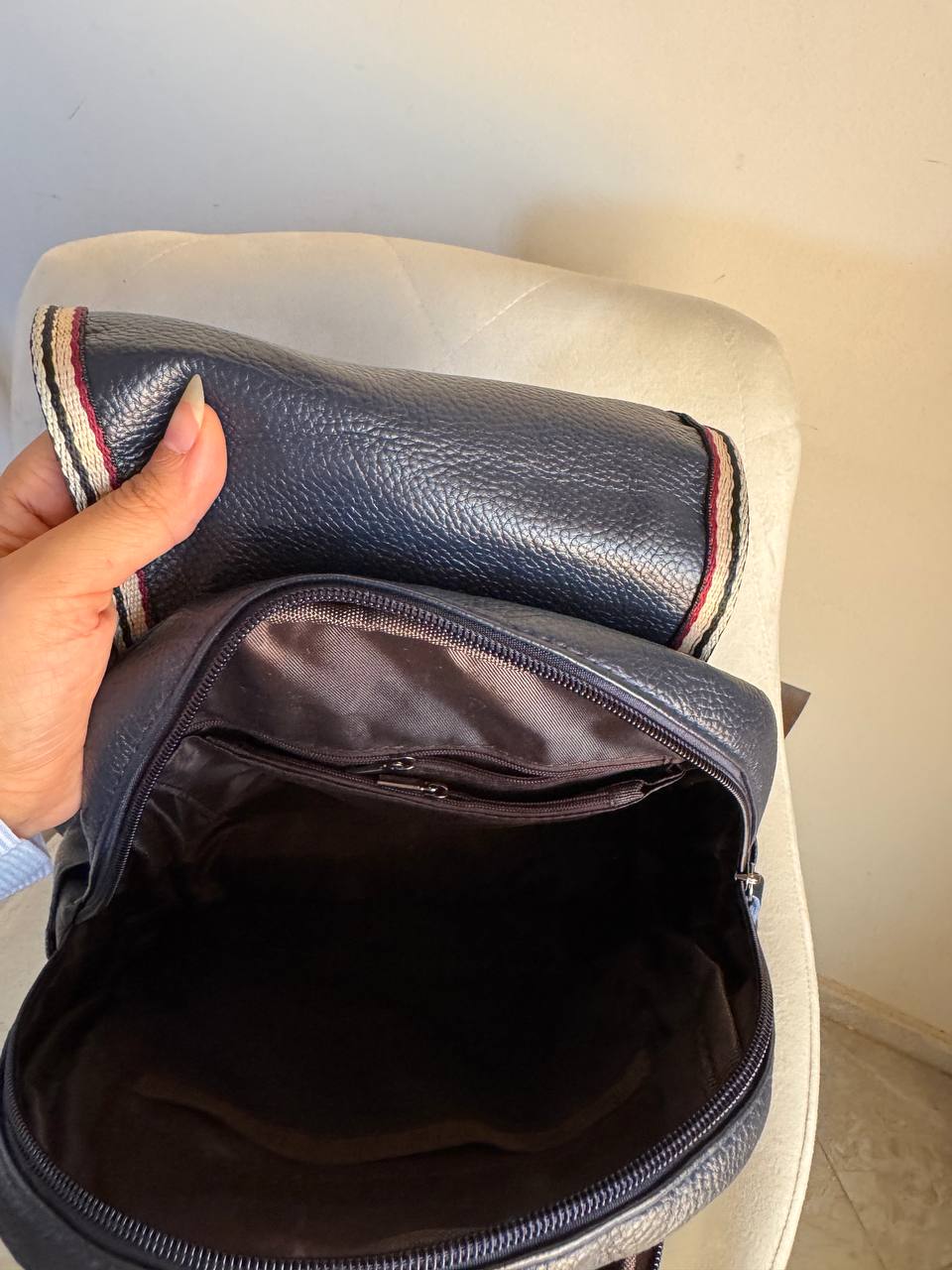 Back bag leather kangaroo