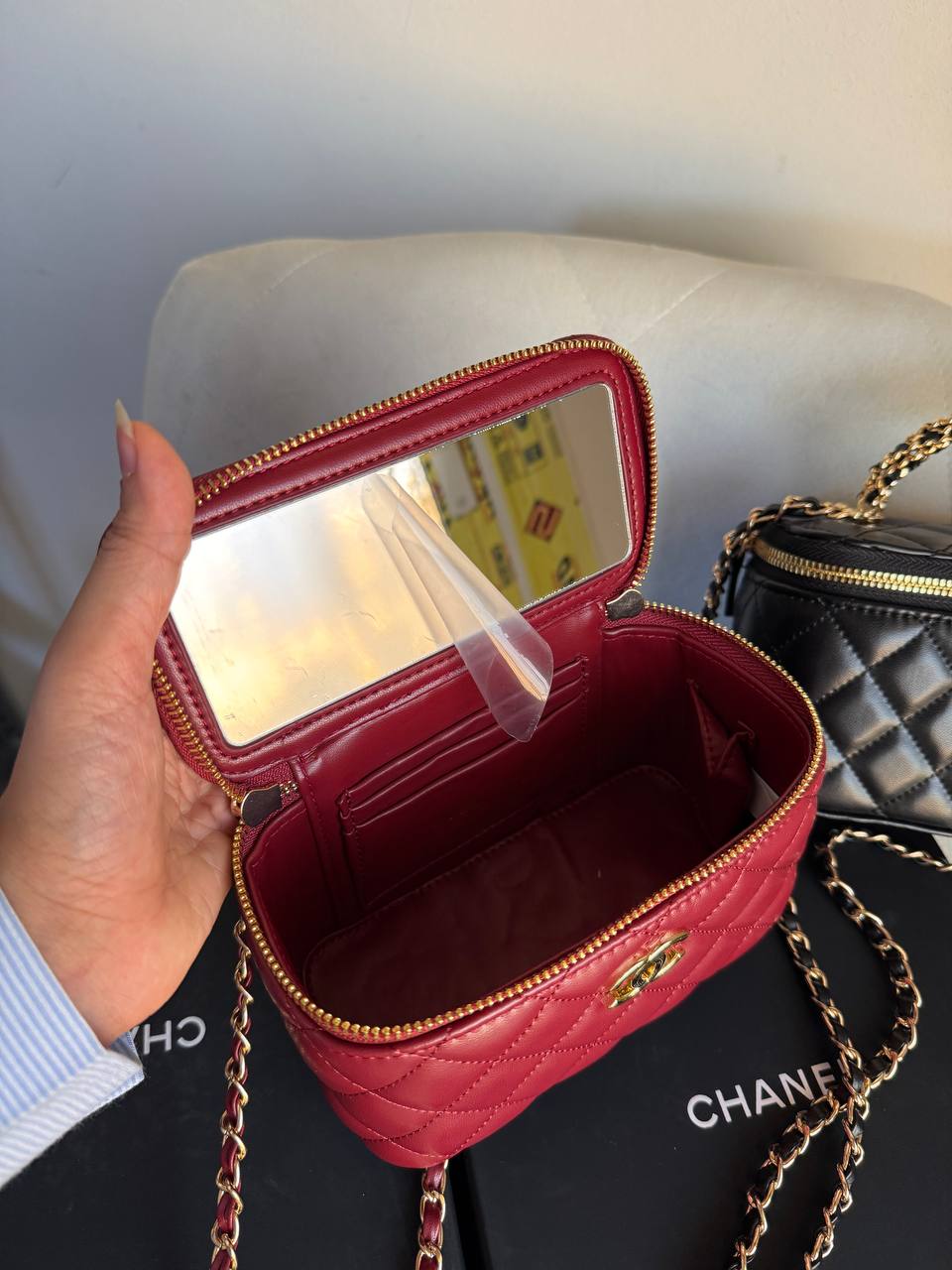 Chanel mini chain vanity case