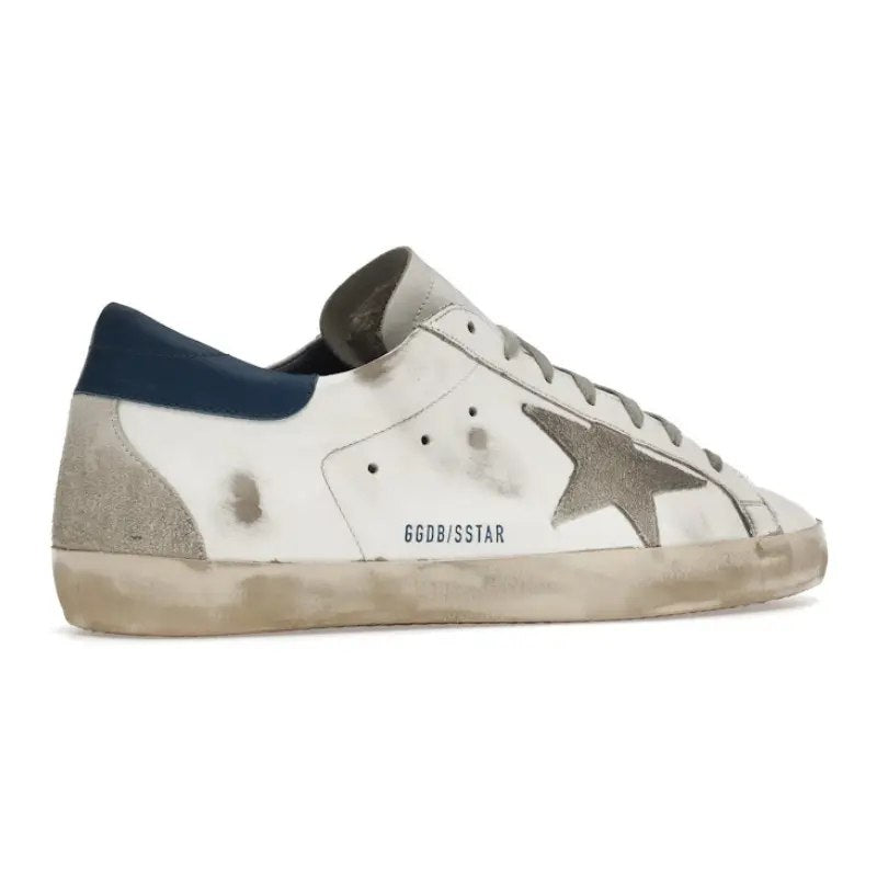 Golden Goose Super-Star with suede star and blue heel tab