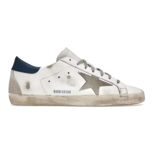 Golden Goose Super-Star with suede star and blue heel tab