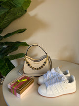 Emily Loran half moon charm bag + Adidas campus white + Wallet free