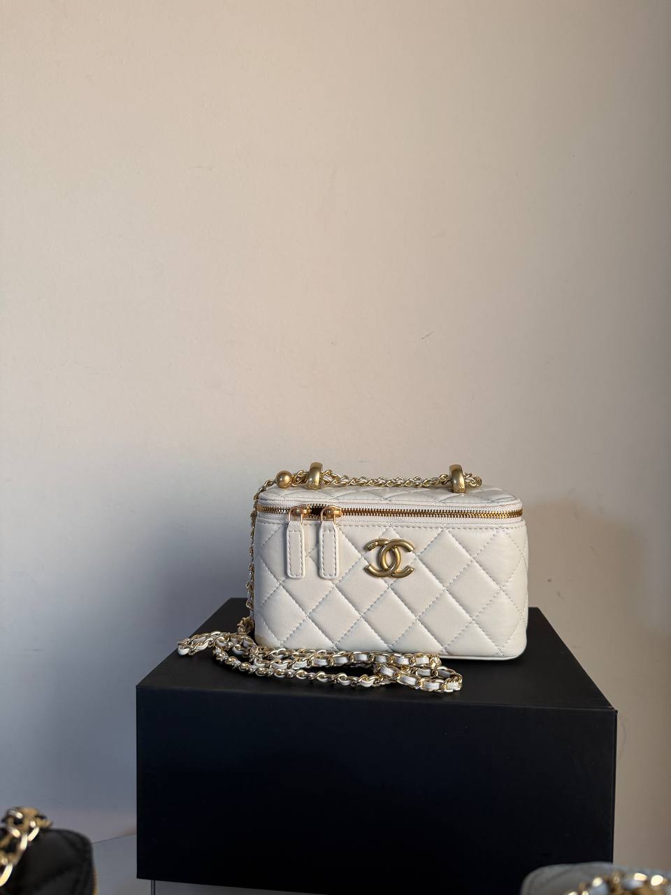 Chanel lambskin vanity case