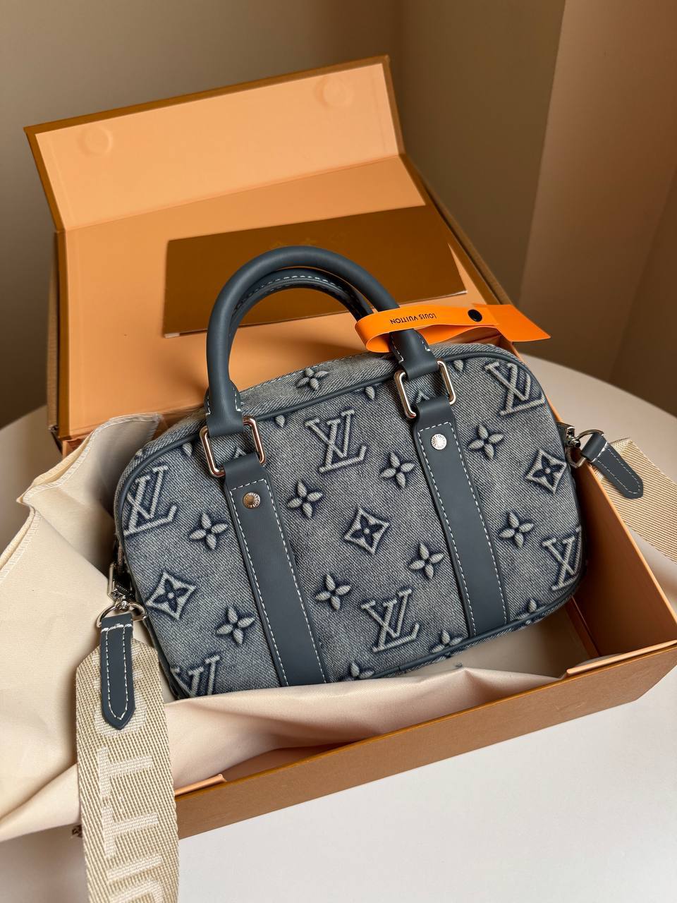 LV denim cross bag