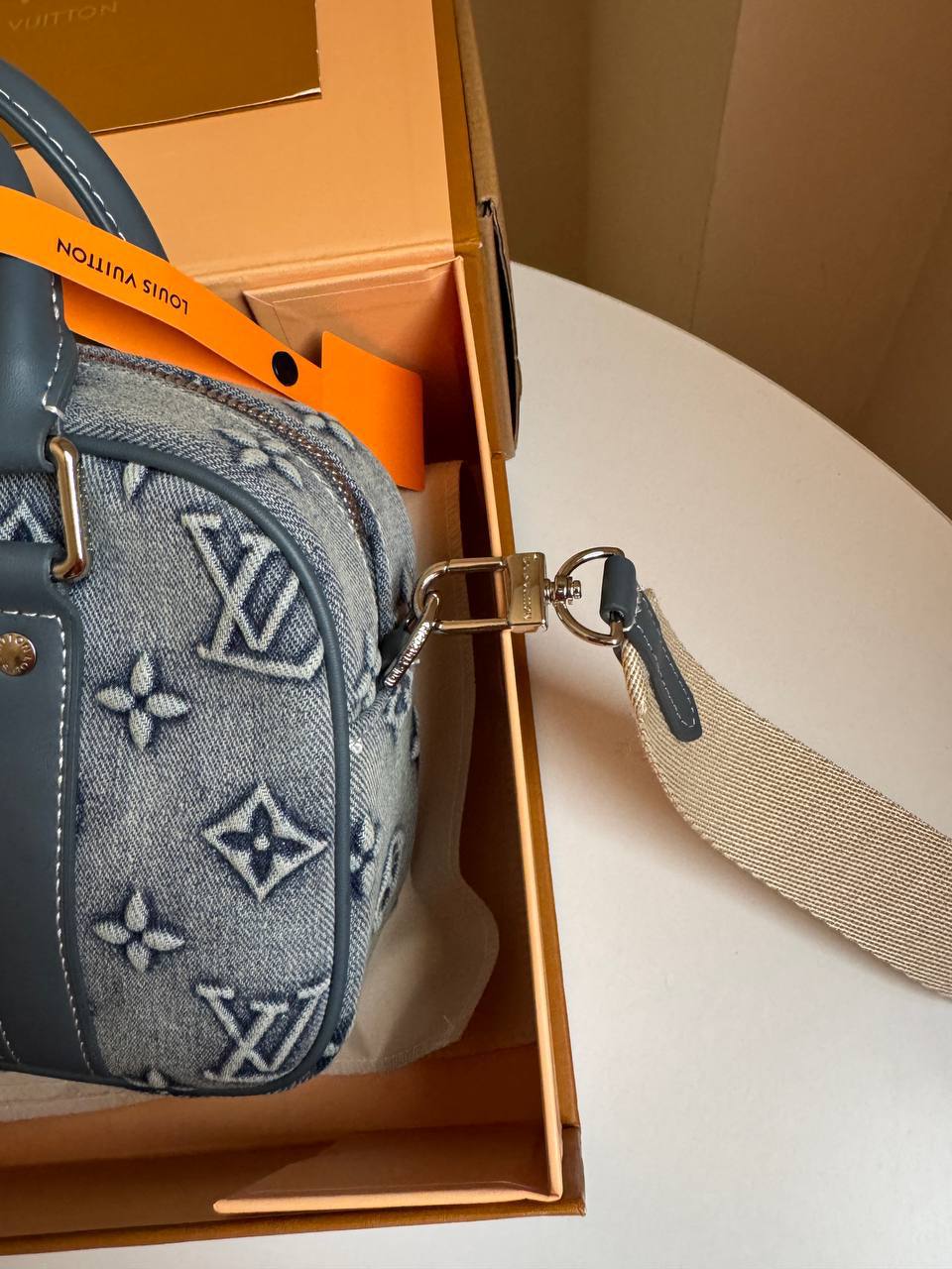 LV denim cross bag