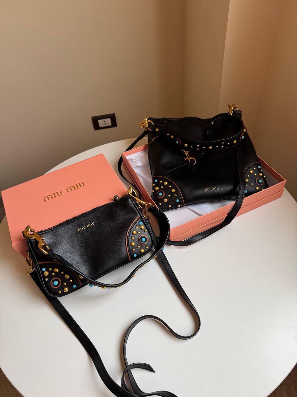 Miu Miu Aventure small nappa leather bag