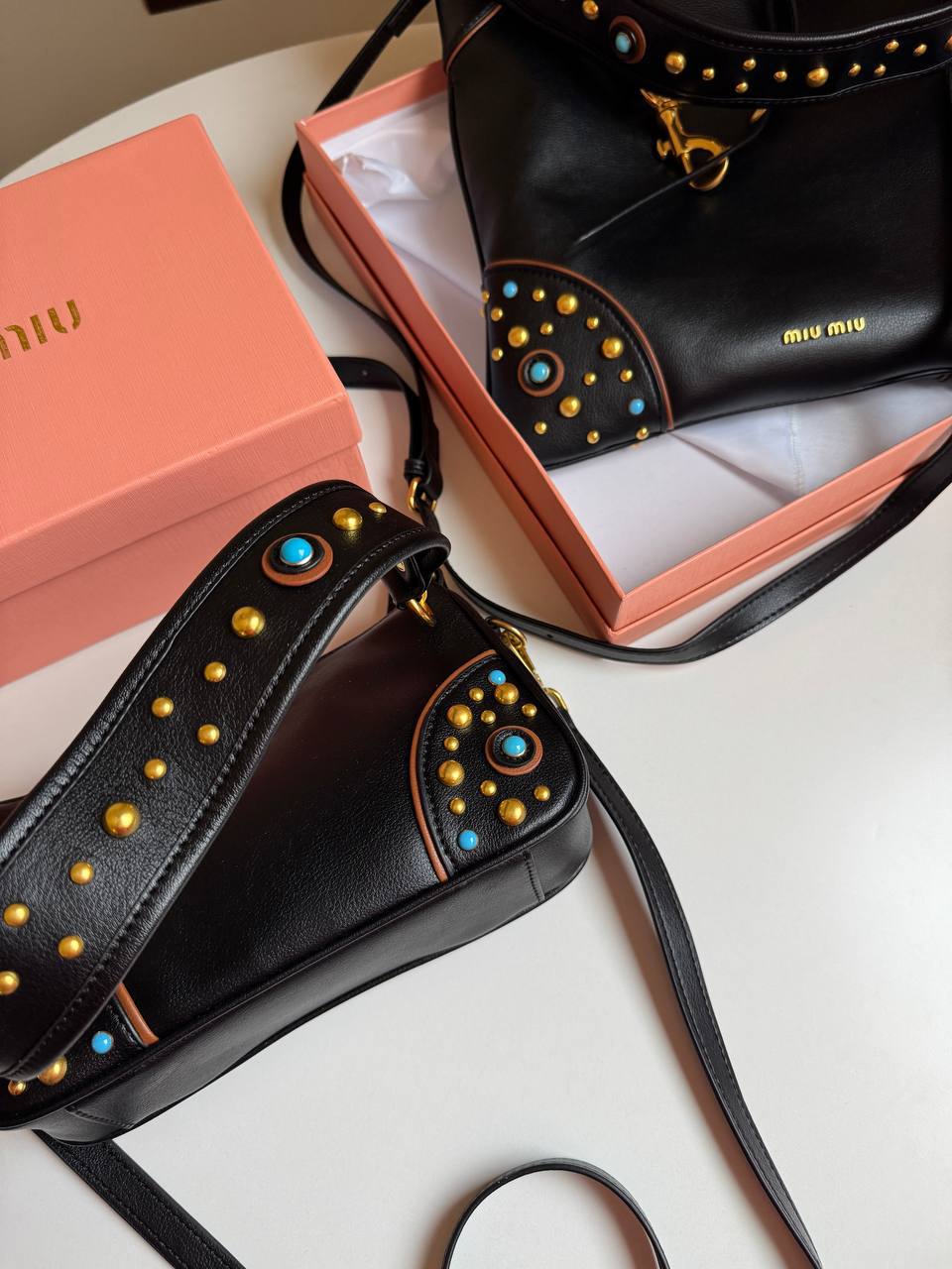 Miu Miu Aventure small nappa leather bag