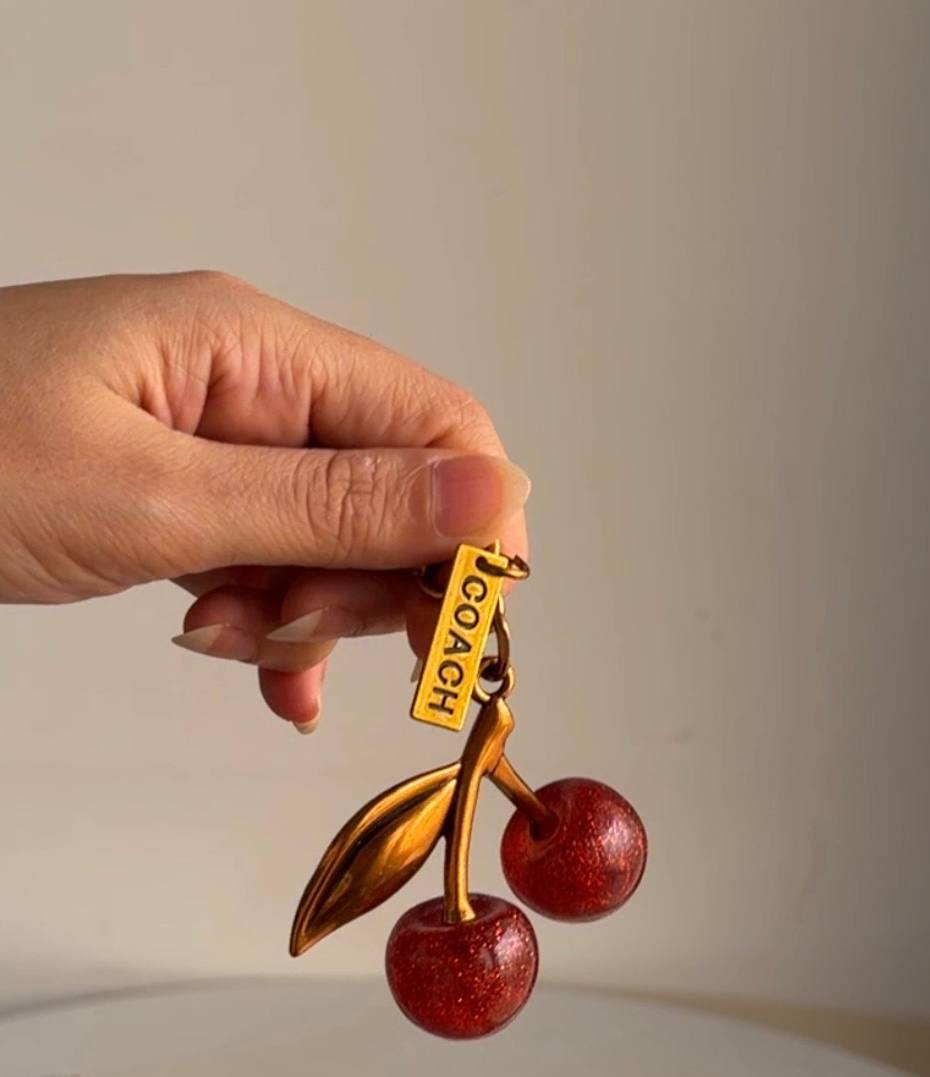 Cherry bag charm