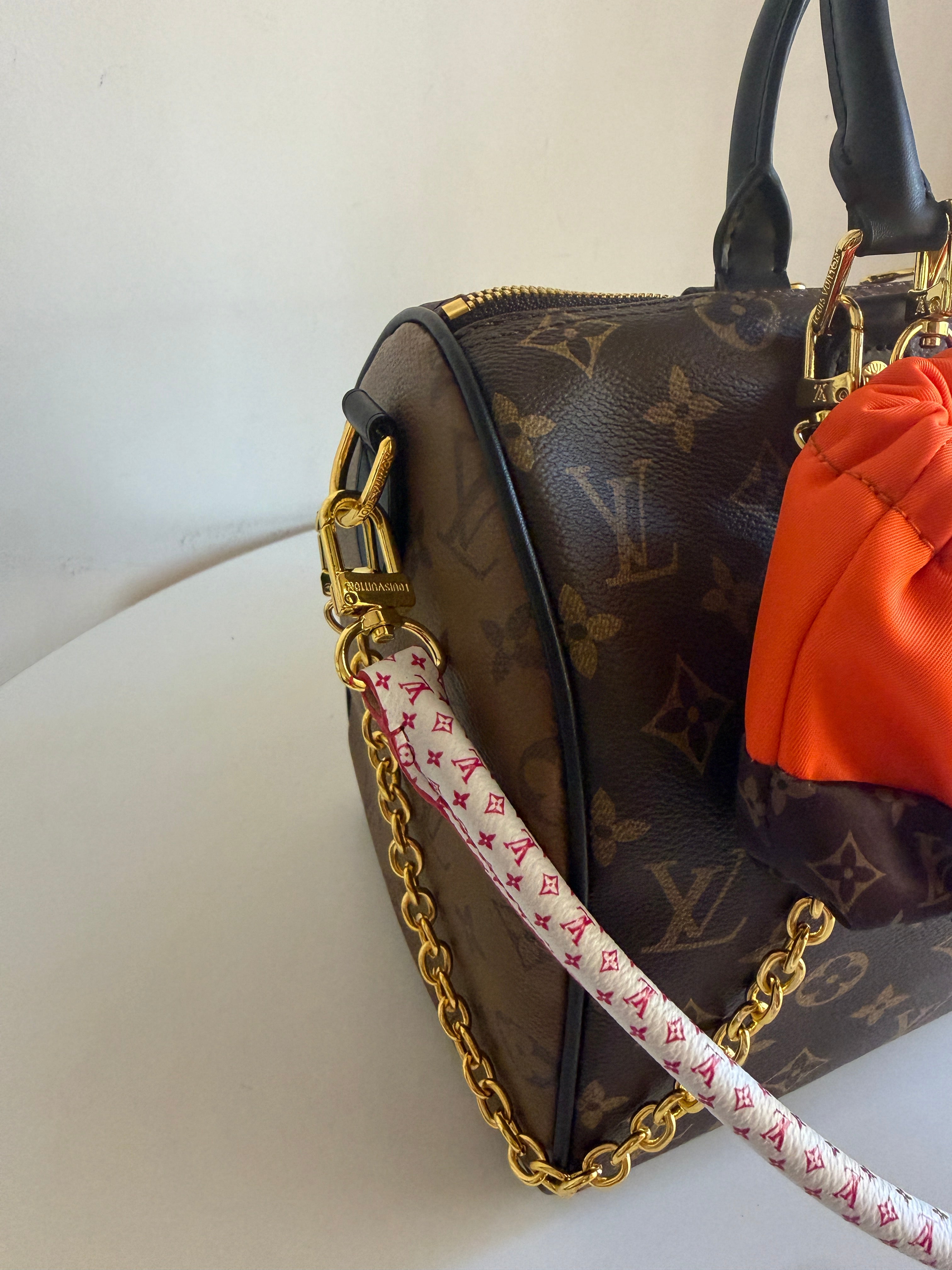 Louis Vuitton Speedy 30 Crafty - black orange accessories