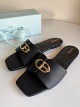 Chrisbella Buckled Slipper (black)
