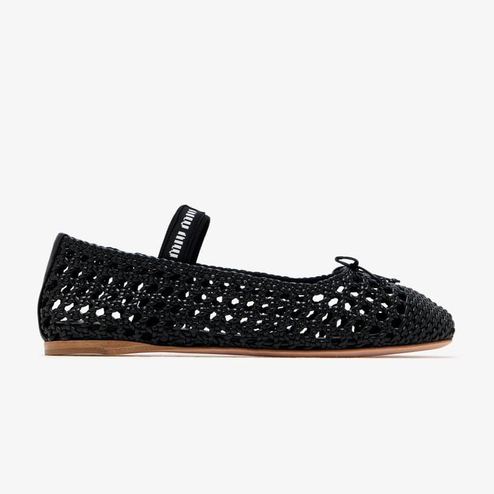 Miu Miu Woven nappa leather ballerinas