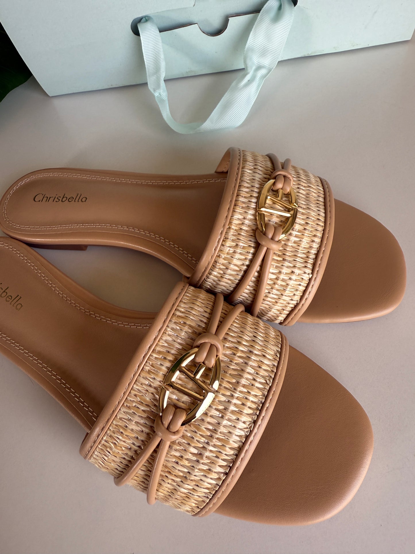 Chrisbella Wicker slipper (Biege)