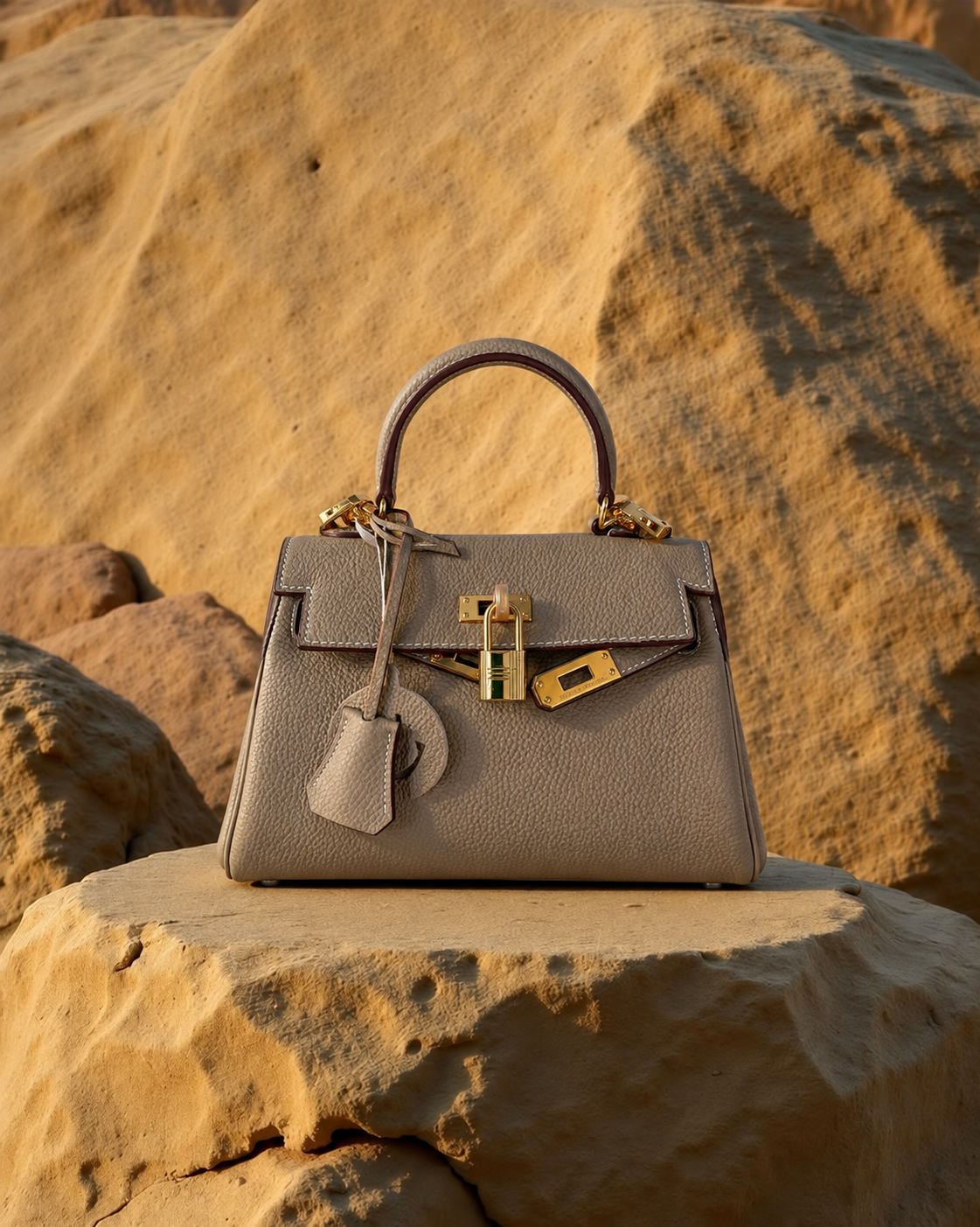 Hermes Birkin 20 Craie in Togo Leather with Gold Hardware olive