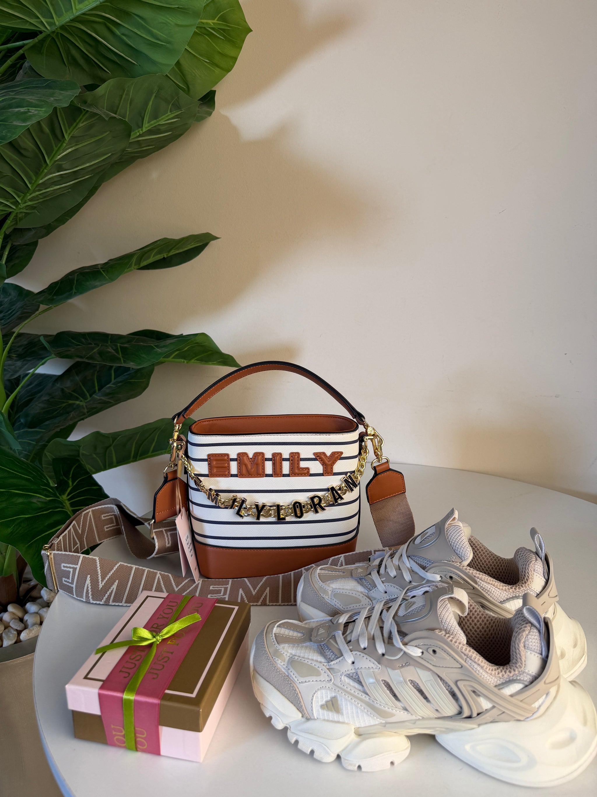 Emily Loran Crossbody bag -12037 + Adidas Vento XLG Runner Biege + wallet Free