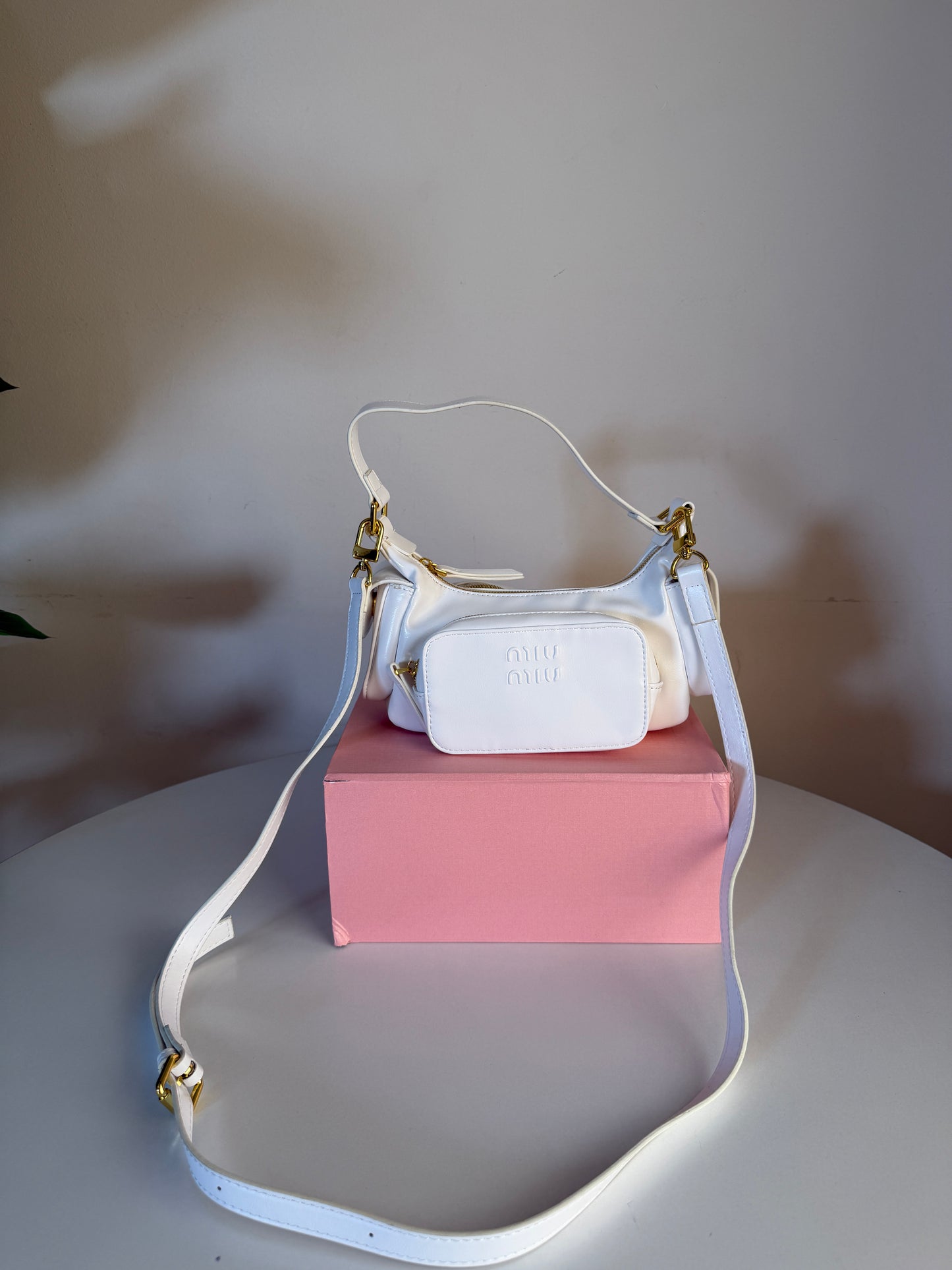 Miu Miu leather pocket shoulder bag