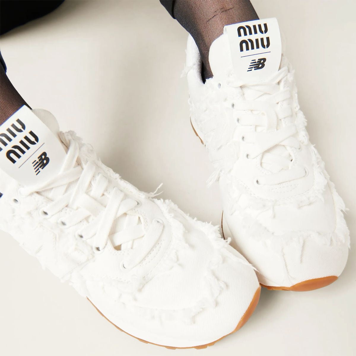 Louis vuitton Neverfull MM+ Nb 574 Miu Miu Denim white + wallet Free