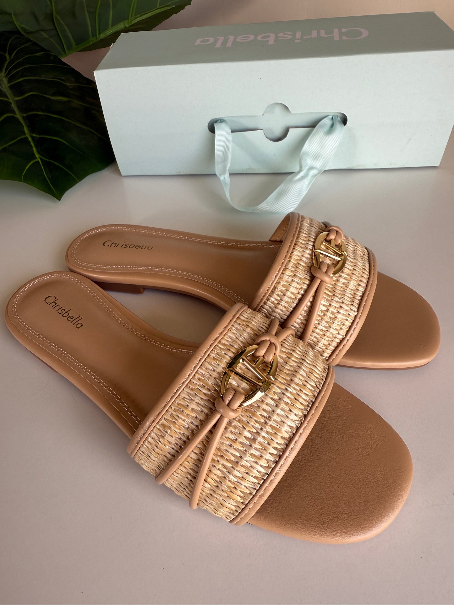Chrisbella Wicker slipper (Biege)