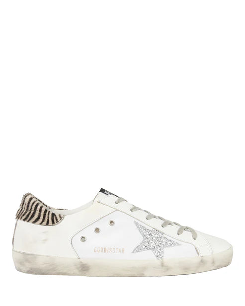 Golden Goose Superstar Glitter Zebra Low-Top Sneakers