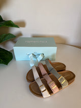 Chrisbella triple Buckle Slipper (Multicolor)