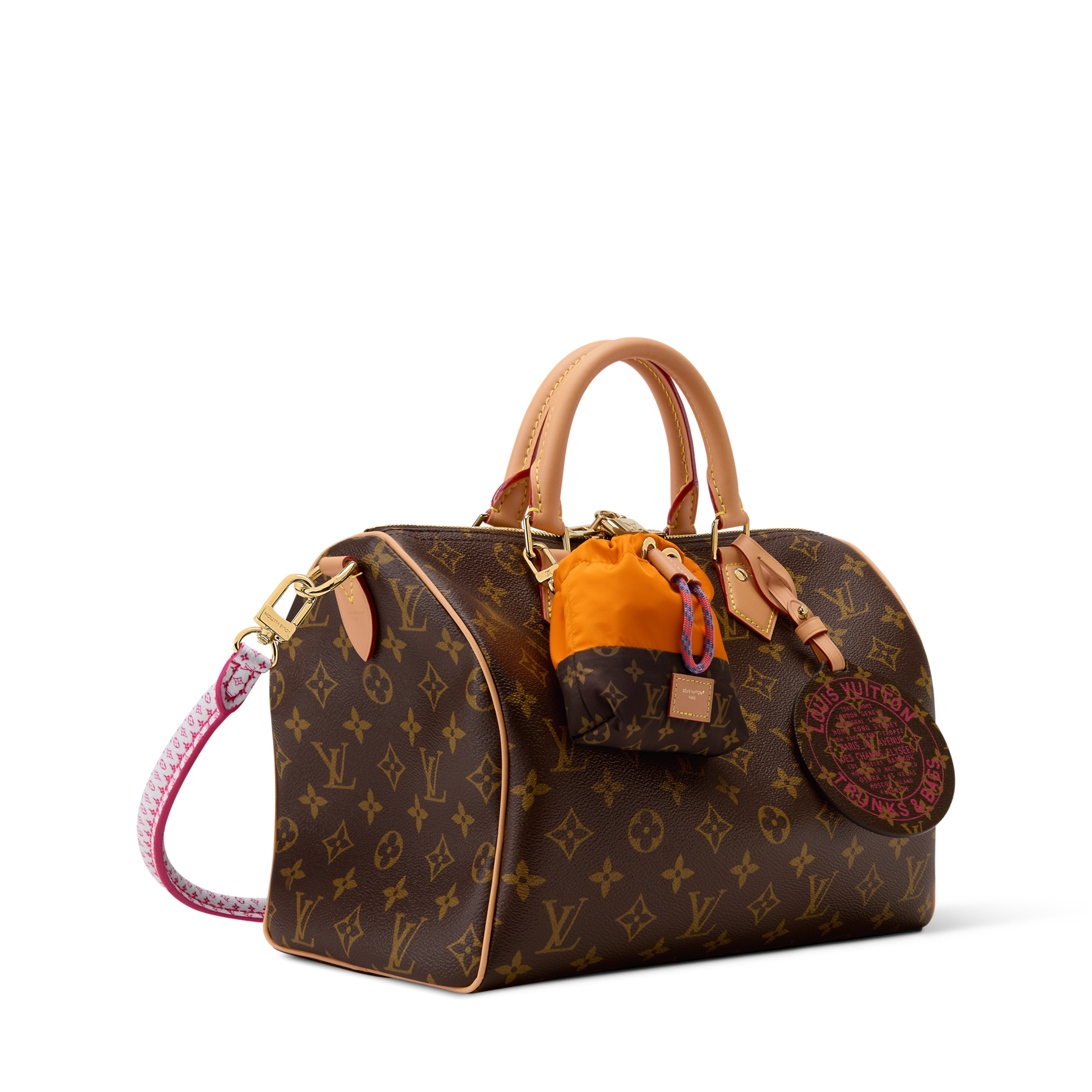 Louis Vuitton Speedy 30 Crafty - black orange accessories