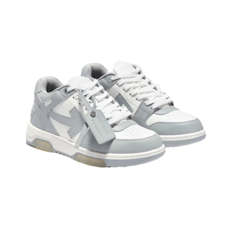 OFF-WHITE Out Of Office Calf Leather – White Grey