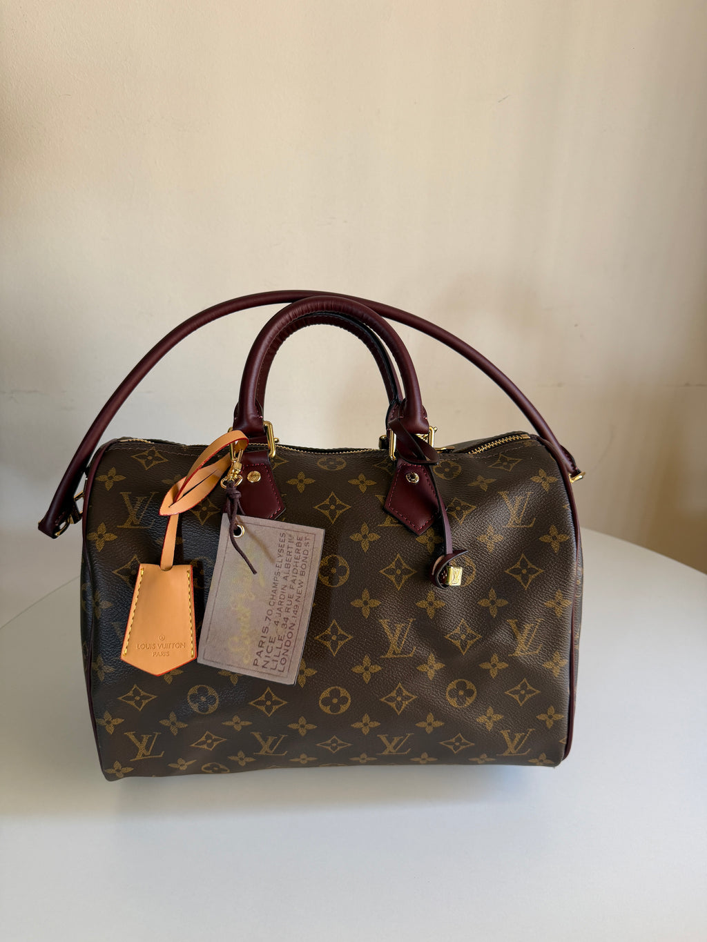 Louis Vuitton Speedy 30 Crafty - burgundy hand