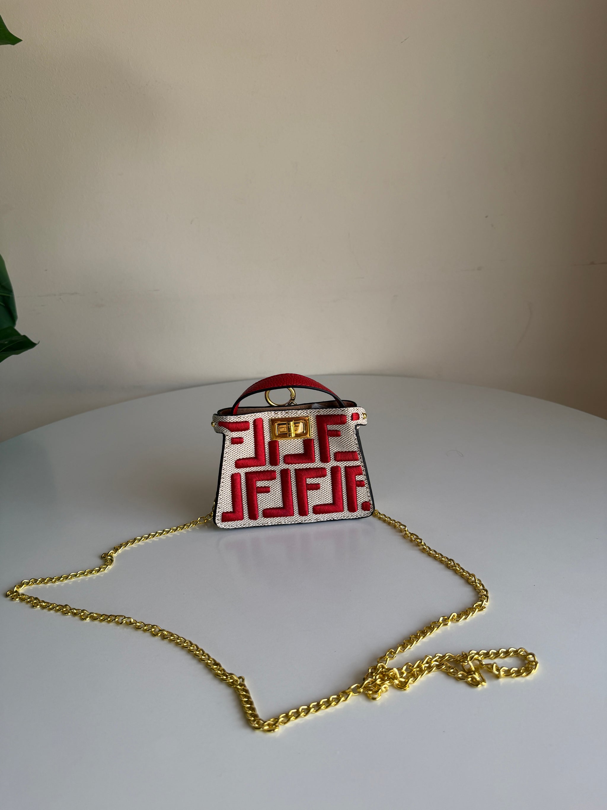 Fendi mini charm bag