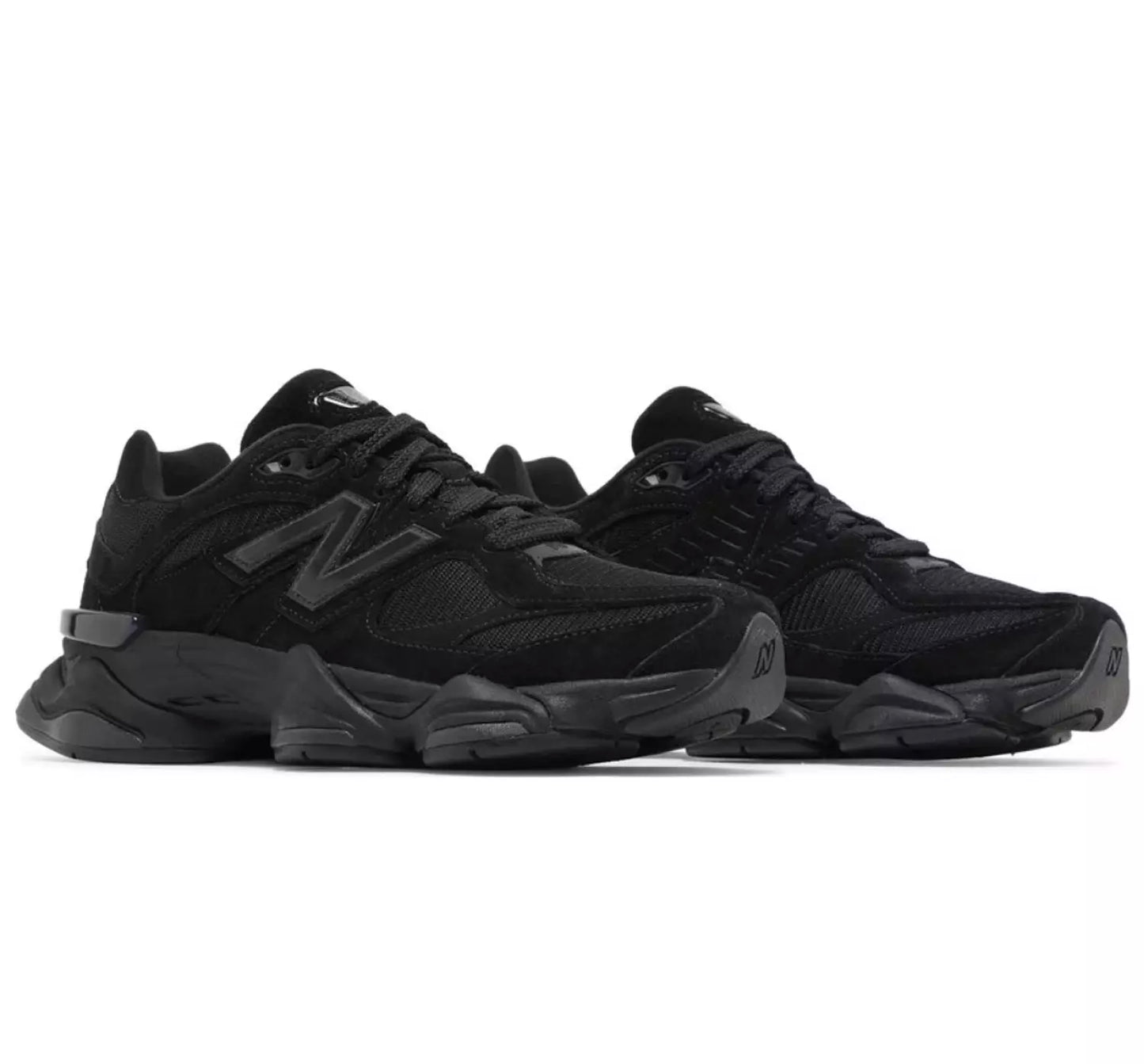 New Balance 9060 triple black suede