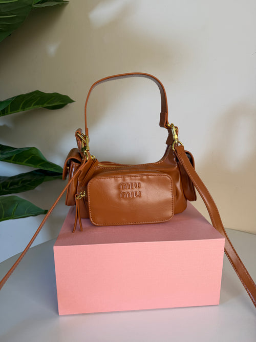 Adidas Samba atmos denim + Miu Miu leather pocket shoulder bag havan