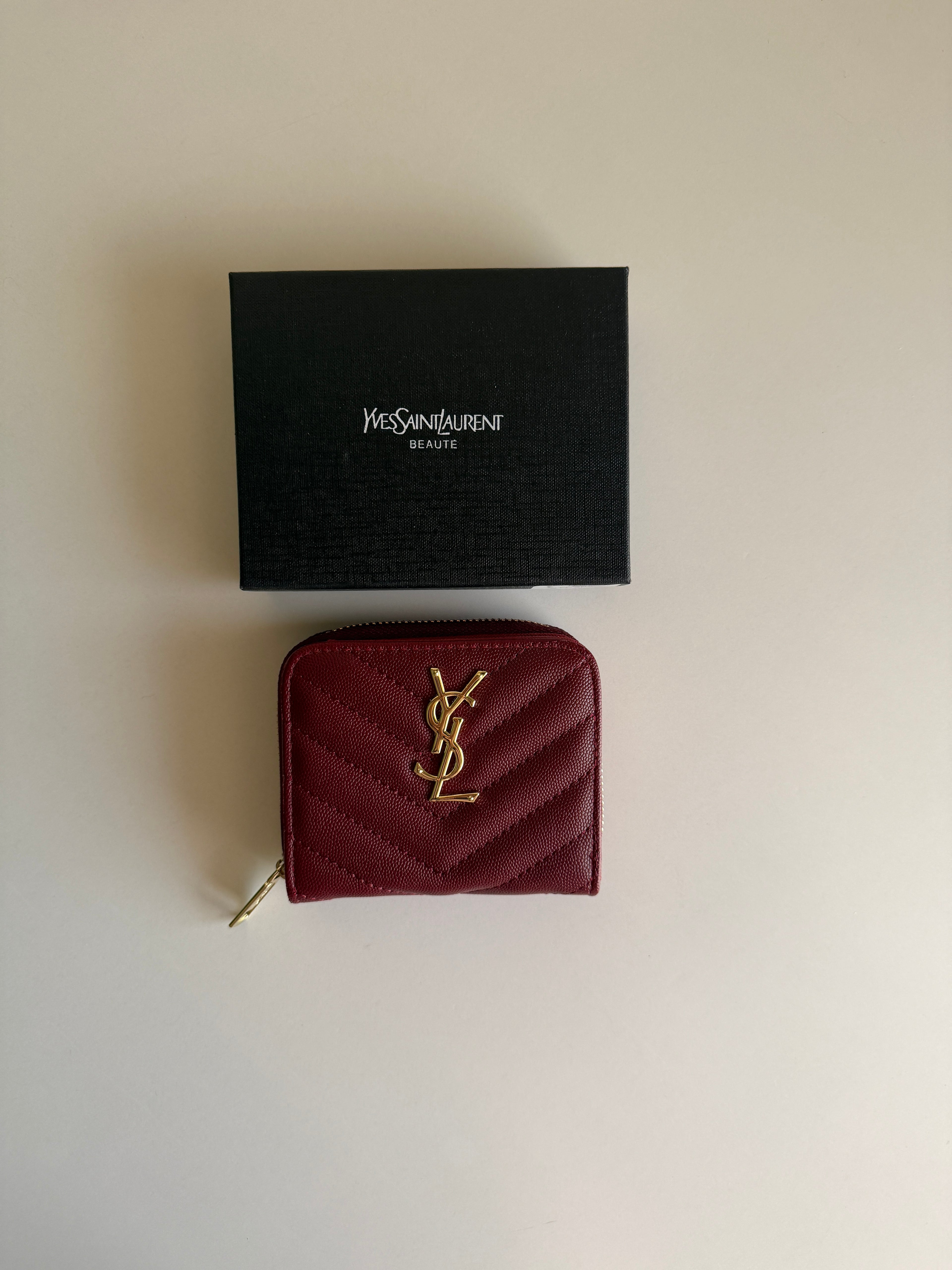 Ysl mini Zipper Wallet