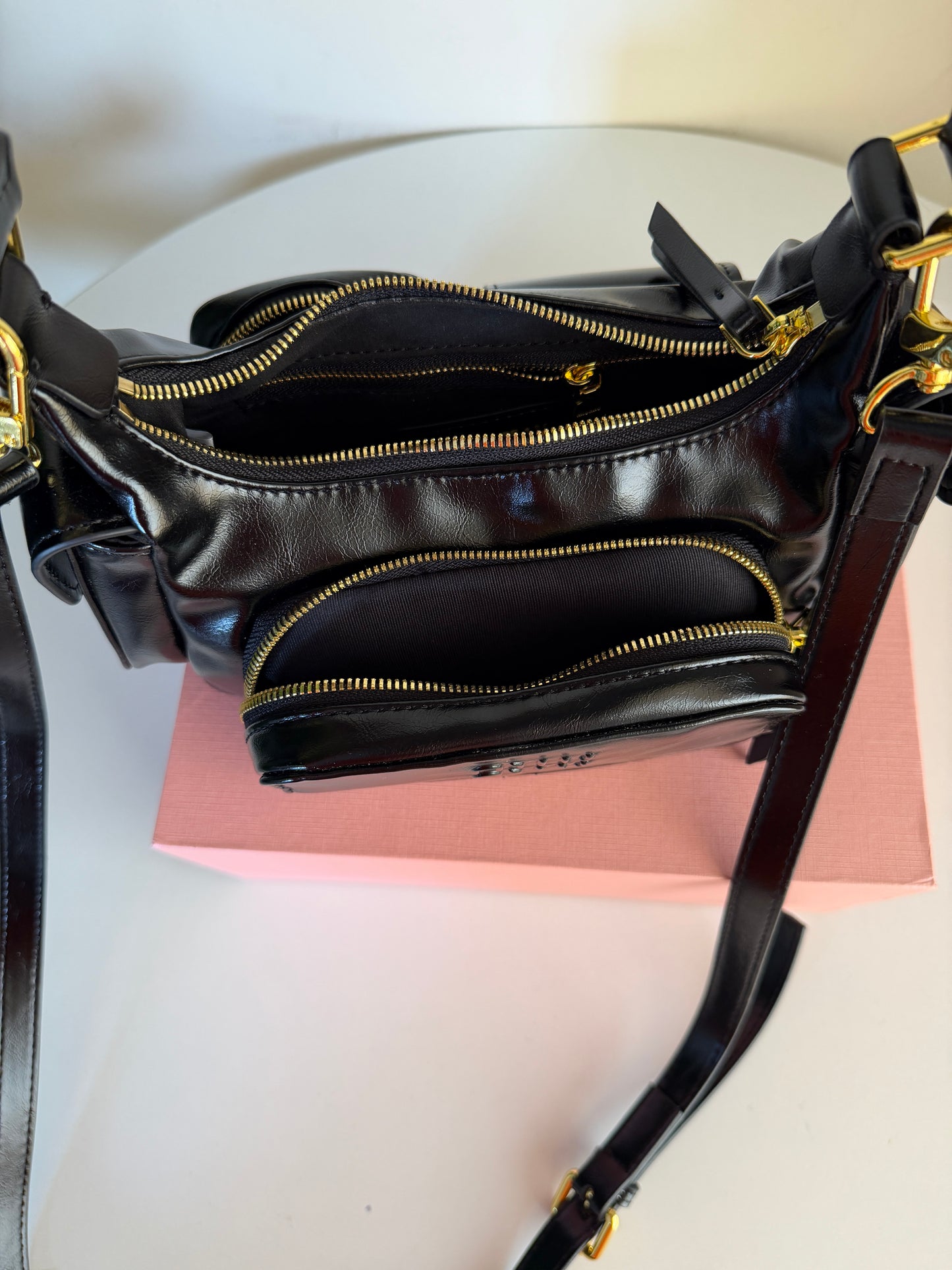 Miu Miu leather pocket shoulder bag