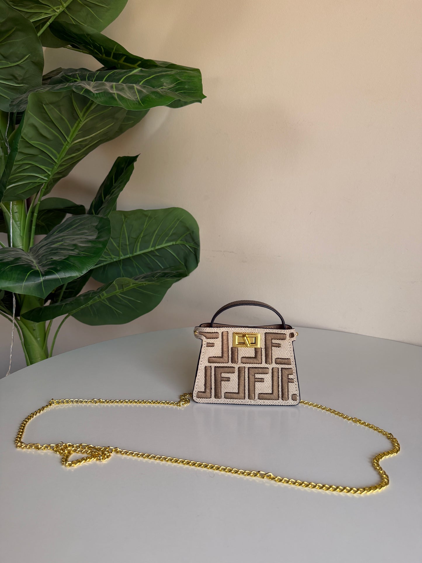 Fendi mini charm bag